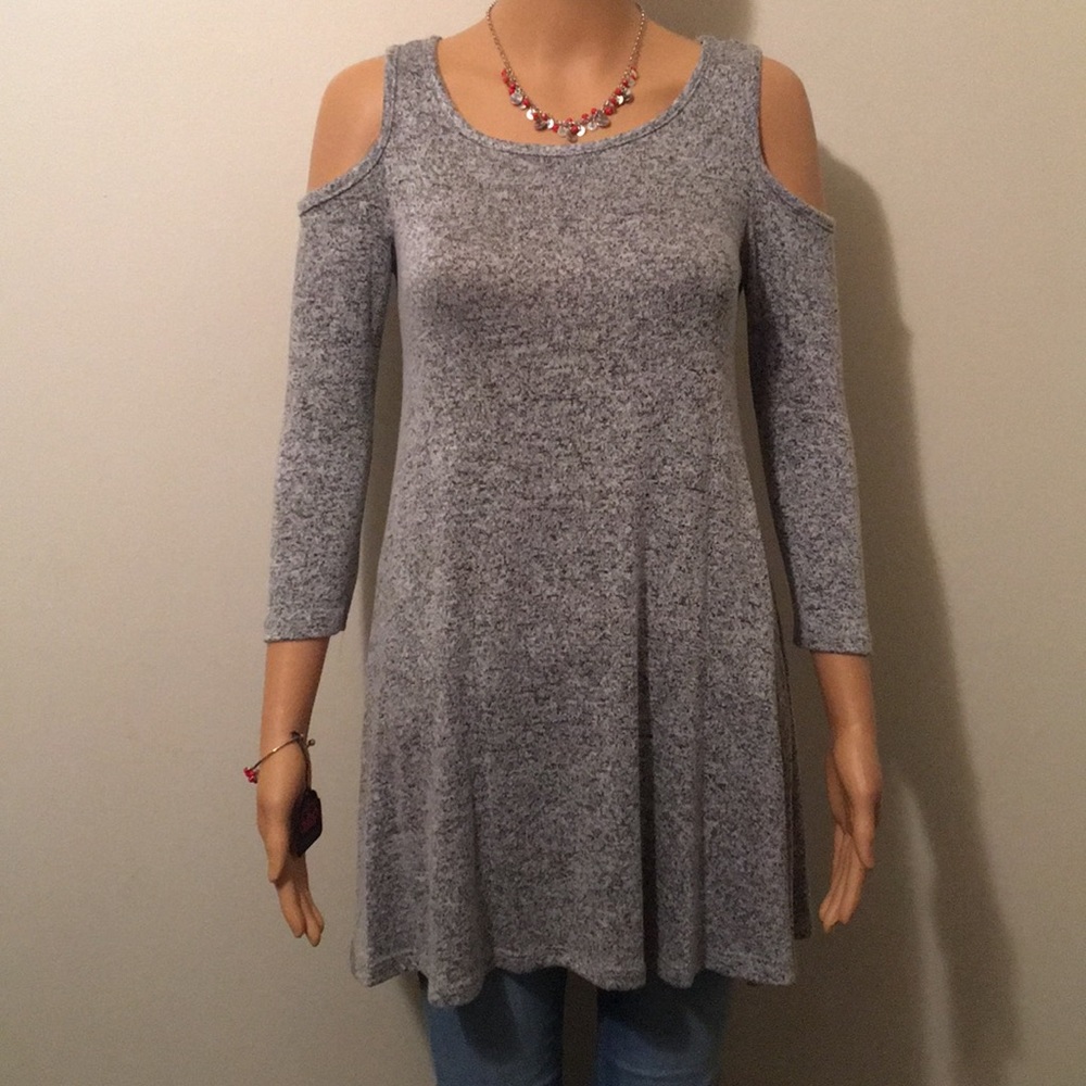 Poof Cold Shoulder Dress or Leggings Top Sz Sm